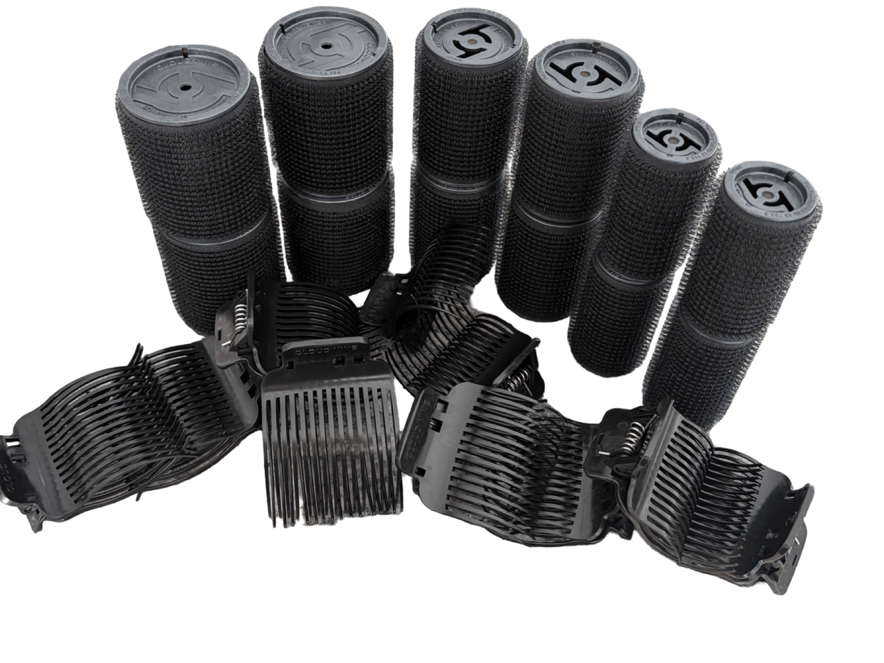 CLOUD NINE Set of 12 Rollers x 4 50mm, 40mm & 30mm with Clips.