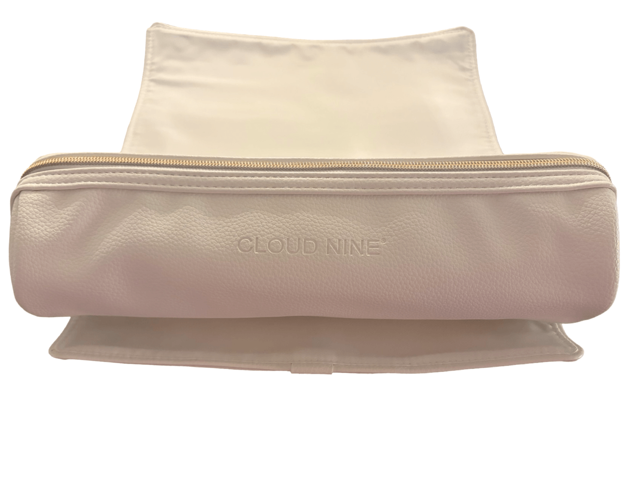 CLOUD NINE FAUX LEATHER Heat Resistant Bag & Mat. White & Rose Gold.